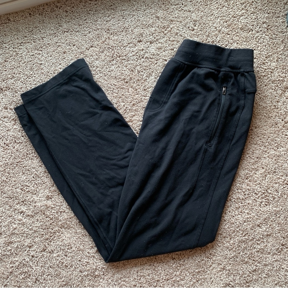 Lululemon Discipline Pants 32" Large Black Drawstring Zip Pockets Reflective